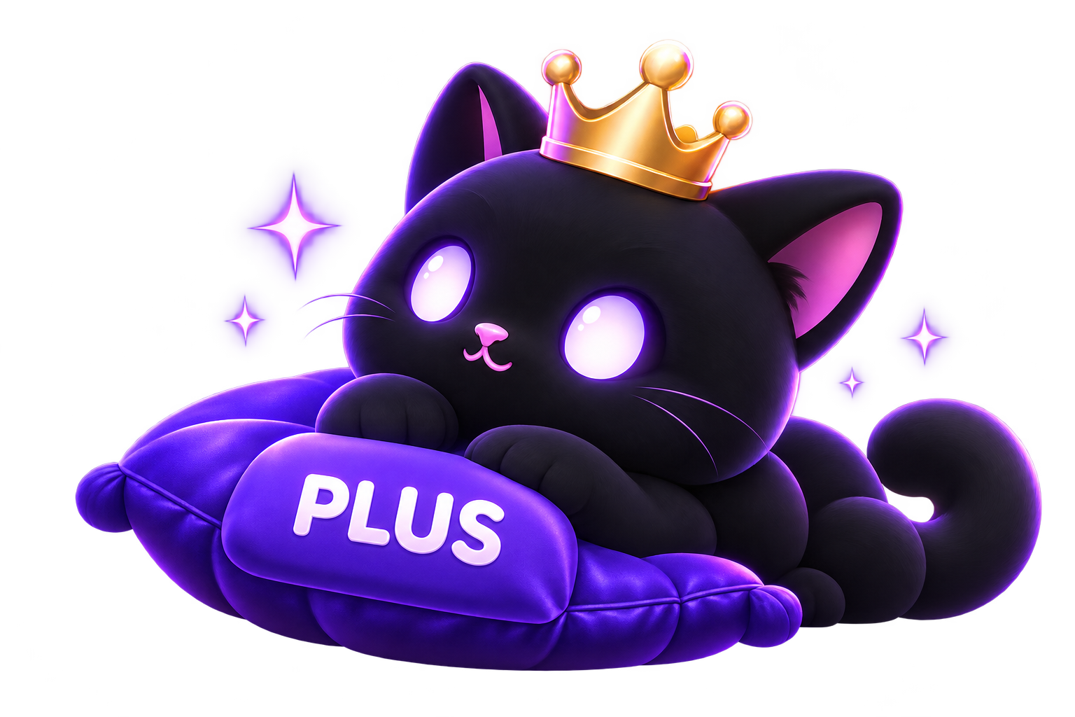 Котик в короне на подушке Forward Voice PLUS